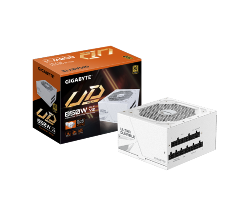 ספק כוח לבן Gigabyte UD850GM PG5 ICE 850W 80 Plus Gold ATX 3.1