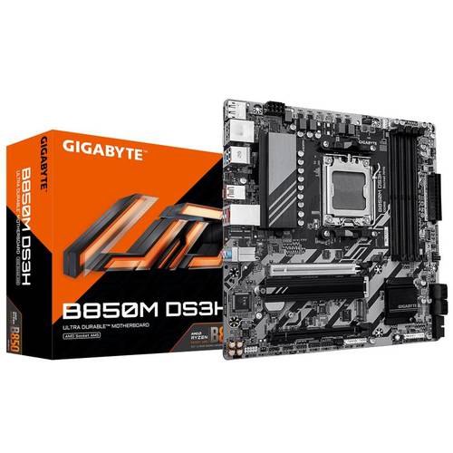 Gigabyte לוח אם GIGABYTE B850M DS3H DDR5 MICRO-ATX AM5 2.5GBE LAN - ₪