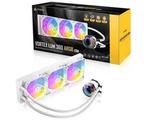 Antec קירור נוזלי ANTEC VORTEX LUM 360 WHITE ARGB 280W TDP - ₪397.