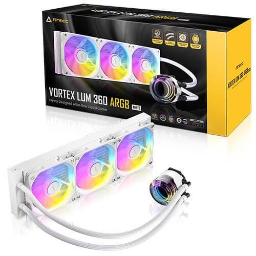 קירור נוזלי ANTEC VORTEX LUM 360 WHITE ARGB 280W TDP - ₪397. - תמונה נוספת