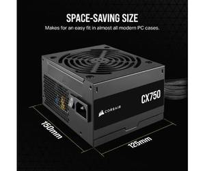 ספק | CORASIR CX750 Non modular750W 80 Plus Bronz PSU