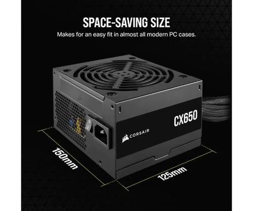 ספק CORASIR CX650 Non modular 650W 80 Plus Bronz PSU - ₪294. - מבט קרוב