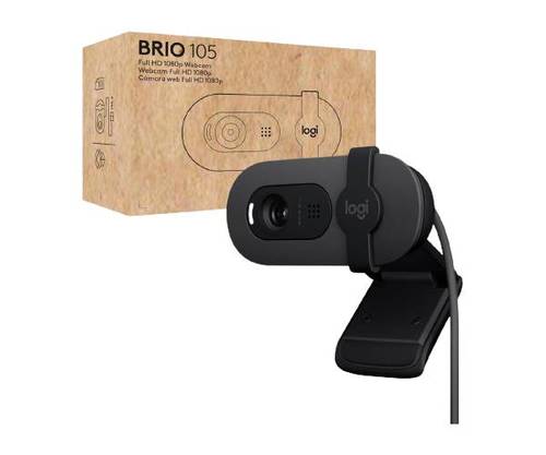 Logitech מצלמת רשת LOGITECH BRIO 105 FHD Built in Mic Auto Brightness
