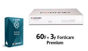 באנדל מכשיר | 60F ורשיון FortiGate-60F HW PLUS 3y