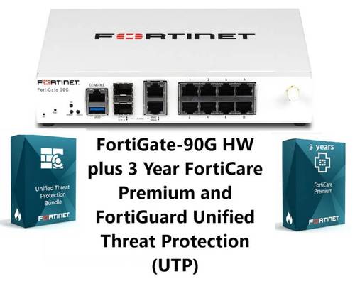 Fortinet באנדל מכשיר ושירות Fortigate-90G Plus 3Y FortiCare Prem and
