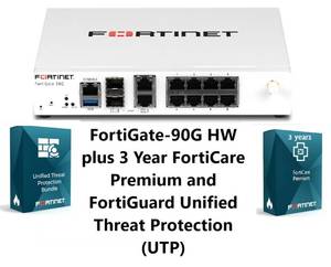 באנדל מכשיר ושירות | Fortigate-90G Plus 3Y FortiCare Prem and UTP