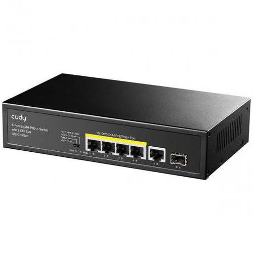 מתג לא מנוהל CUDY GS1005PTS1 5PORT 1GB POE 1XSFP total 120W - תמונה נוספת
