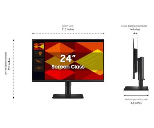 מסך SAMSUNG S24D408GAM IPS FHD 100hz Speakers DP 2XHDMI USB - מבט קרוב