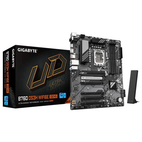 Gigabyte לוח אם B760 DS3H WF6E GEN5 ATX DDR5 PCIE5.0X16 WIFI6E Gigaby