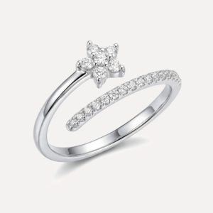 טבעת כוכב משובץ פתוח