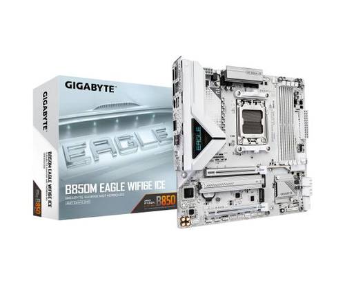 לוח אם GIGABYTE B850M EAGLE WIFI6E ICE M-ATX DDR5 AM5 BT 2.5 - מבט קרוב