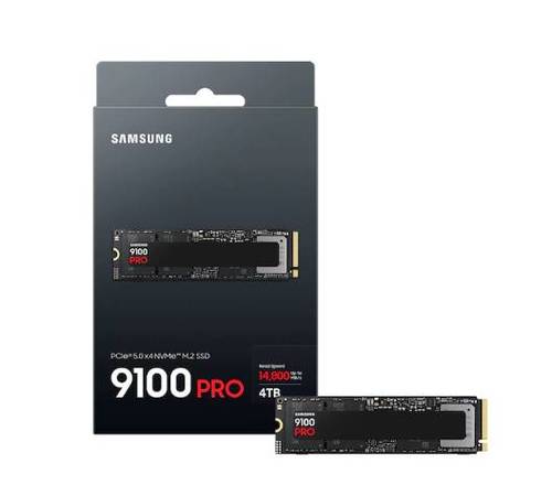 דיסק פנימי Samsung 9100 PRO 4TB Gen5 M.2 NVME 2.0 14800/1340 - זווית נוספת