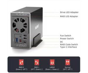 מארז חיצוני ל-2 דיסקים | MAIVO | HDD 3.5 DUAL BAY USB3.2 RAID