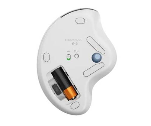 Logitech M575S TrackBall Off-White Blue Ball 2000DPI BT - עכ - מבט קרוב