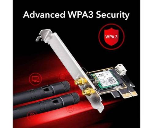 רשת אלחוטי Cudy WE3000 AX200 WIFI 6 Bluetooth 5.2 PCI-E - ₪1 - זווית נוספת