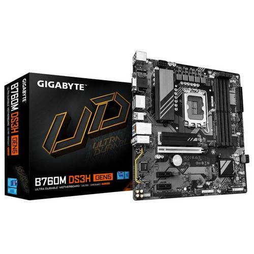 Gigabyte לוח Gigabyte B760M DS3H GEN5 M-ATX DDR5 DP HDMI LGA1700 - ₪5