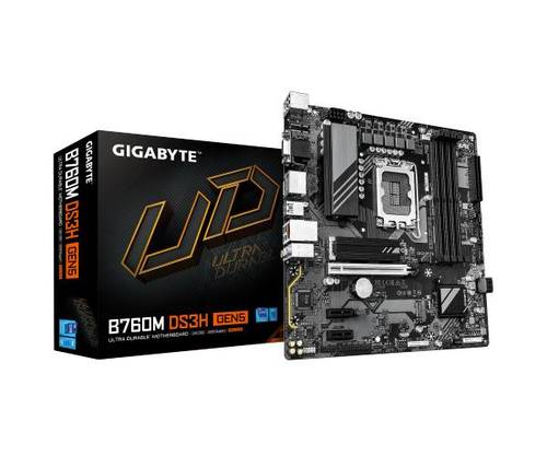 לוח Gigabyte B760M DS3H GEN5 M-ATX DDR5 DP HDMI LGA1700 - ₪5 - זווית נוספת