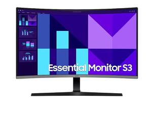 מסך קעור | Samsung 32 S3 Essential Monitor | FHD | 100Hz | 4Ms | VA Black