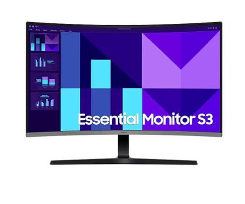 מסך קעור Samsung 32 S3 Essential Monitor FHD 100Hz 4Ms VA Bl - תמונה נוספת