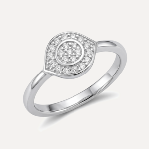 טבעת עין הרע משובצת