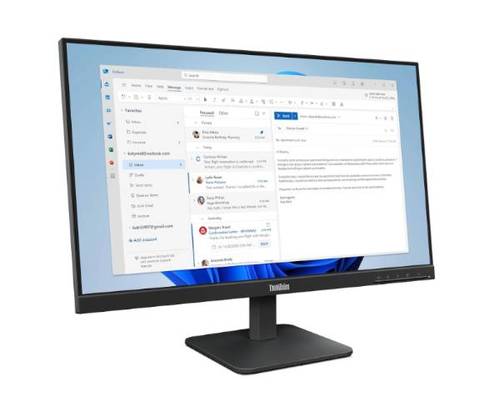 מסך ThinkVision S24-4e 4ms 100Hz FHD IPS 23.8 HDMI VGA Black - מבט קרוב