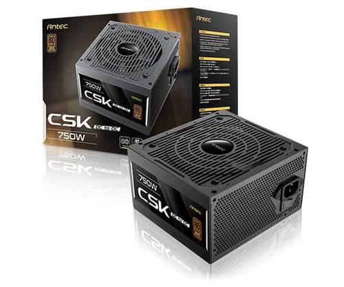 Antec Antec ספק כוח Antec CSK 750DC 750W ATX Non-Modular PSU 80 pl