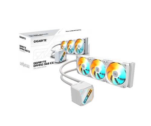 קירור נוזלי משולש Gigabyte Gaming 360 ICE 3XARGB 120MM Fan W - מבט קרוב