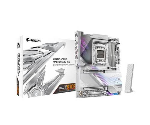 לוח אם GIGABYTE X870E AORUS MASTER X3D ICE WIFI7 ATX BT 10GB - זווית נוספת