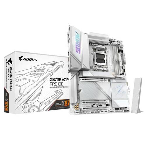 Gigabyte לוח אם GIGABYTE X870E AORUS PRO ICE WIFI7 ATX DDR5 AM5 BT 2.