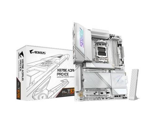 לוח אם GIGABYTE X870E AORUS PRO ICE WIFI7 ATX DDR5 AM5 BT 2. - מבט קרוב