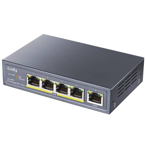Cudy מתג לא מנוהל Cudy GS1005P 5-Ports Gigabit Unmanaged POE Swit