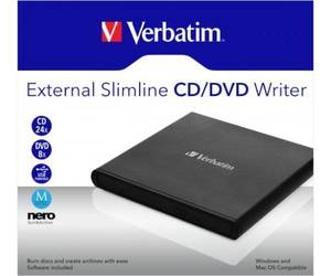 צורב | DVD נייד חיצוני שחור Verbatim External Slimline