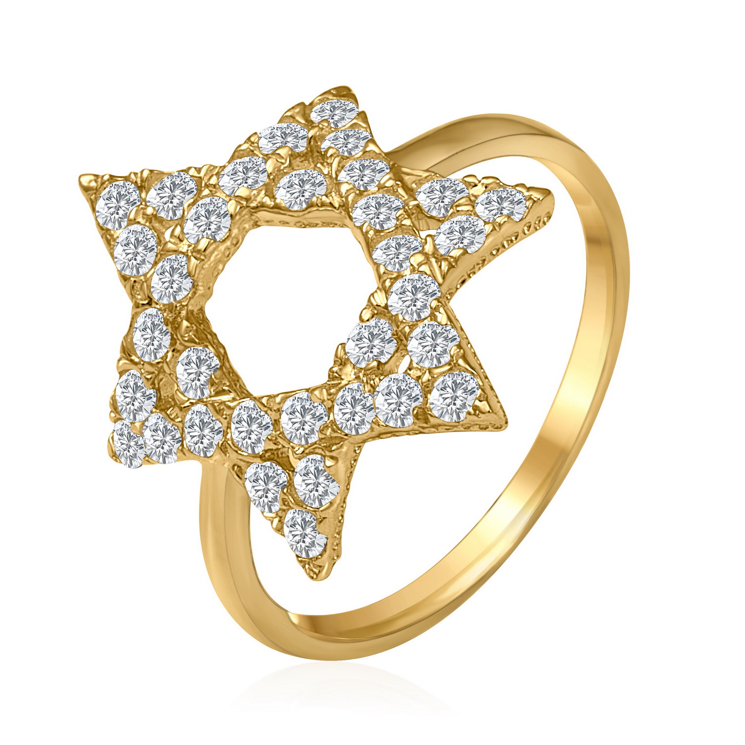 טבעת מגן דוד זהב 14K