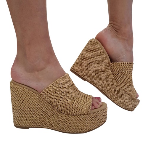 כפכף STEVE MADDEN מידות 36-41 לנשים בגוון קש