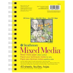 בלוק מיקס מדיה 40 דף 22.9/30.5 190 גר ספירלה Strathmore  