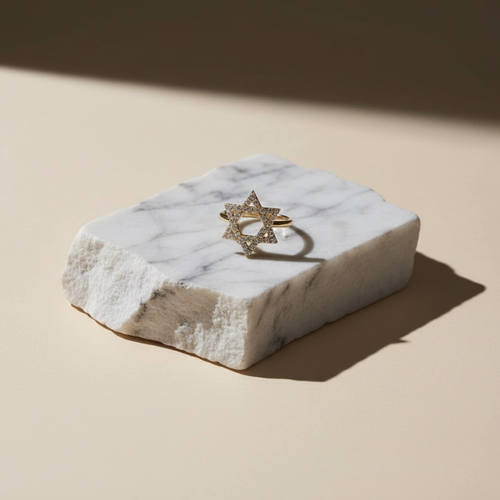 טבעת מגן דוד זהב 14K