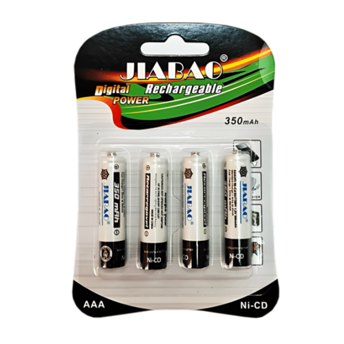 4 סוללות נטענות קדמיום 350mAh AAA