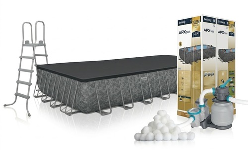 בריכת BESTWAY 561KG 7.32X3.66X1.32 כולל סולם+כיסוי+צמר סינון