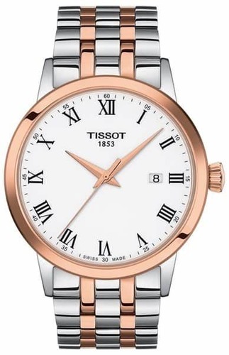 שעון Tissot דגם T129.410.22.013.00 קלאסי דו-גוני אלגנטי