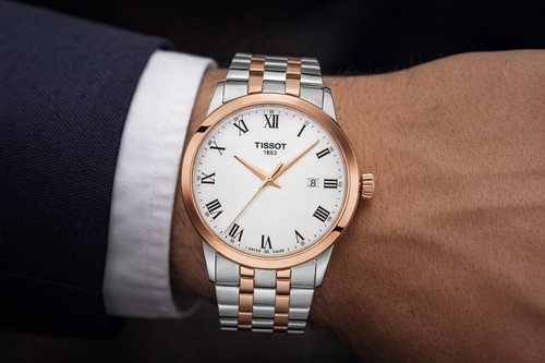 שעון Tissot דגם T129.410.22.013.00 קלאסי דו-גוני אלגנטי