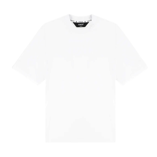 חולצה AINKER מידות XS-XXL לגברים בגוון לבן עם צווארון שחור