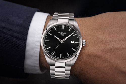 שעון Tissot PR100 דגם T150.410.11.051.00 לוח שחור