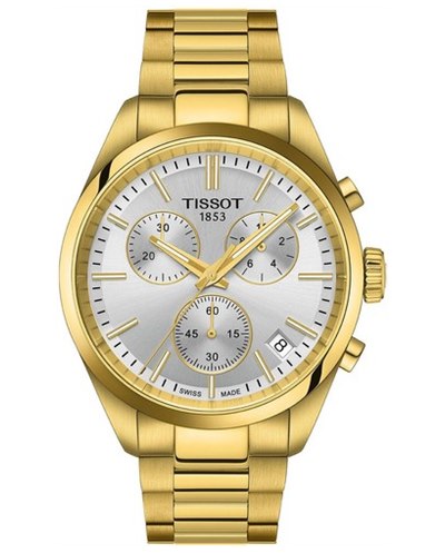 שעון Tissot כרונוגרף דגם T150.417.33.031.00 זהב לוח כסוף