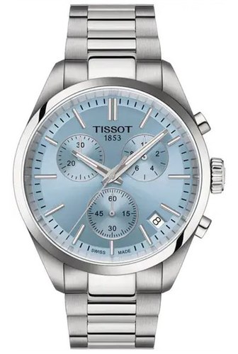 שעון Tissot כרונוגרף PR100 דגם T150.417.11.351.00 לוח תכלת
