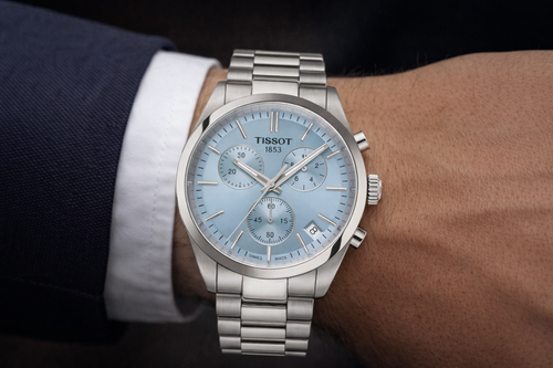 שעון Tissot כרונוגרף PR100 דגם T150.417.11.351.00 לוח תכלת