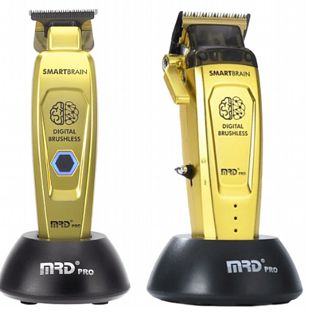 סט מכונות תספורת MRD PRO SmartBrain Gold DUO אם אר די
