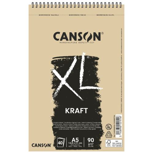 בלוק סקיצות 90 גר Canson XL Kraft A5