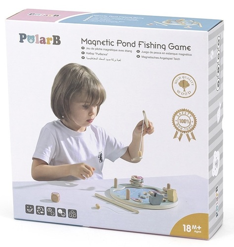 משחק דגים מגנטיים מעץ ללימוד צבעים ומספרים PolarB