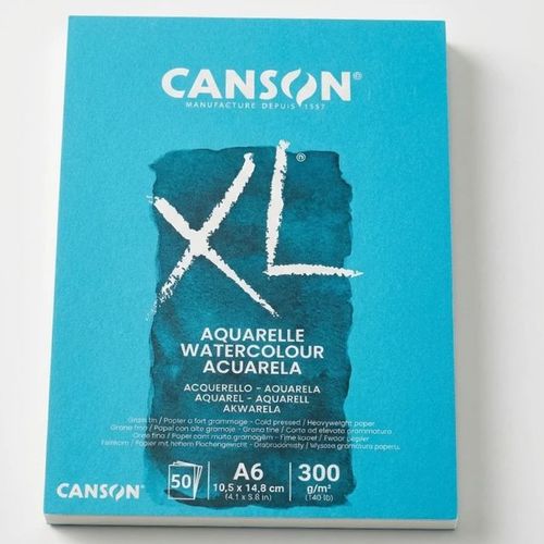 בלוק 50 דף A6 אקוורל 300 גר Canson XL Aquarelle