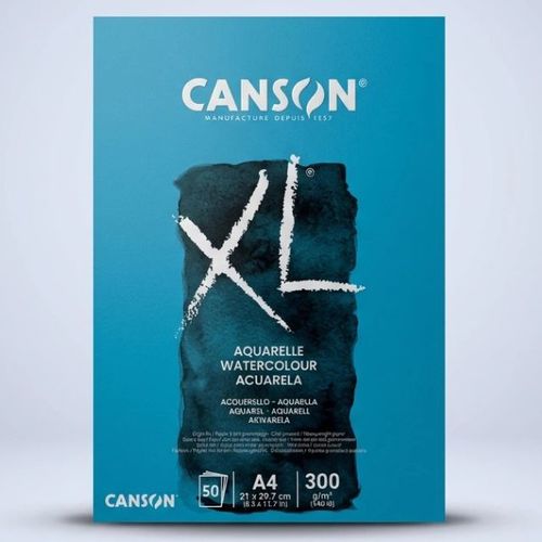 בלוק 50 דף A4 אקוורל 300 גר Canson XL Aquarelle